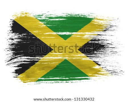 Jamaica flag  on white background