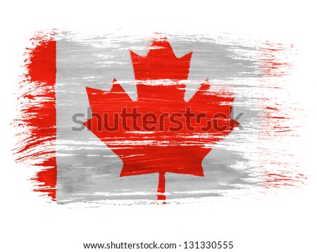 Canada. Canadian flag  on white background