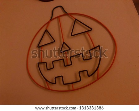 Halloween pumpkin wall hanging