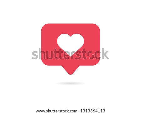 Notification Like icon. Social network app icon. Vector illustration Royalty-Free Stock Photo #1313364113