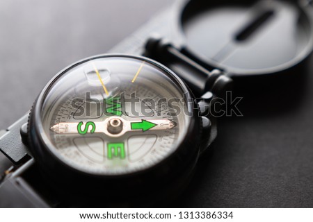background. compass for traveling and hiking