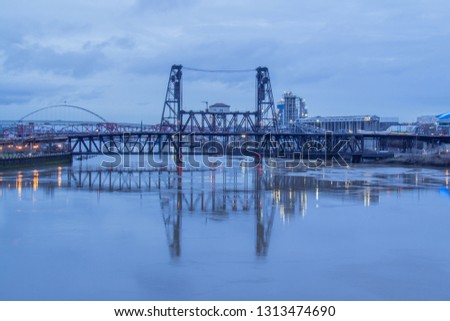 Portland Steel Bridge at Twilight