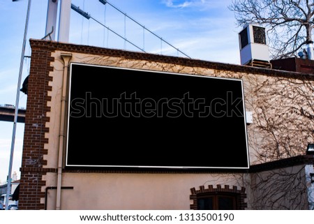 billboard mockup and template signboard blank advertising copy space for your text message or media and content, signage with frame background display exterior.