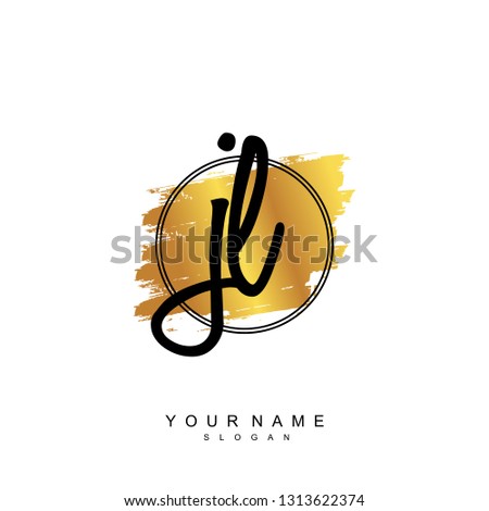 Initial JL handwriting logo vector
