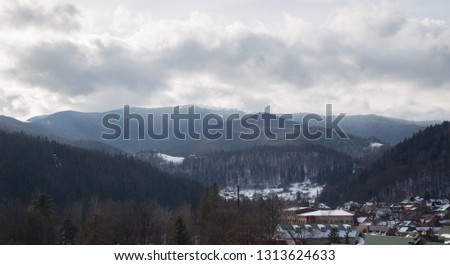 Amazaing mountain landscape in the pearl of Carpathians -  Yaremche