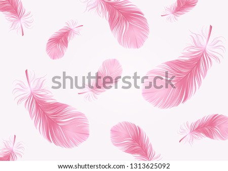 flamingo bird flying feather Royalty-Free Stock Photo #1313625092