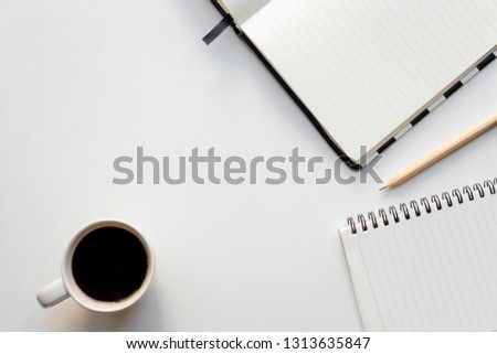 mockup image.office equipment on desk table.blank background empty copy space for text design studio creativity ideas for study,education,business modern accessories at workplace.blogging,blog 