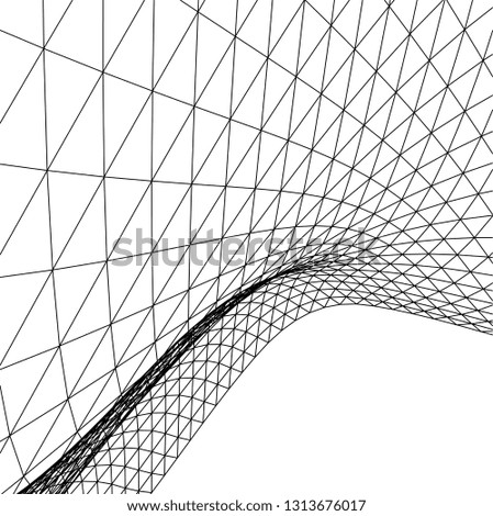Architectural drawing. Geometric background 3d