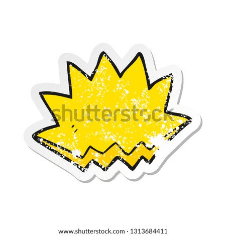 retro distressed sticker of a cartoon explosion decorative symbol