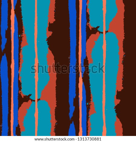 Grunge Stripes. Painted Lines. Texture with Vertical Dry Brush Strokes. Scribbled Grunge Rapport for Sportswear, Paper, Cloth. Retro Vector Background