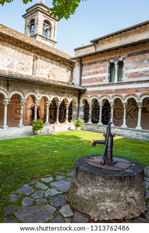 Piona Abbey,the cloister (Como Lake) Italy