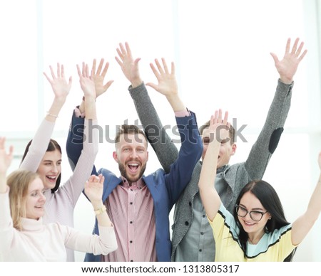 portrait of a group of happy young people