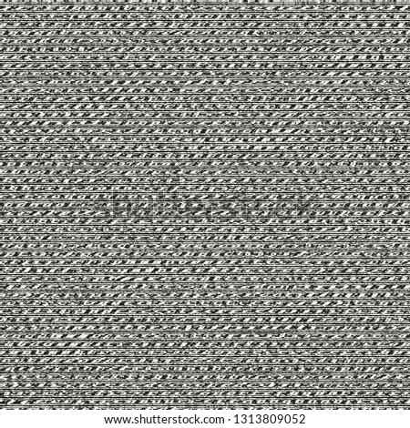 Monochrome Melange Stroke Textured Distressed Background. Seamless Pattern.