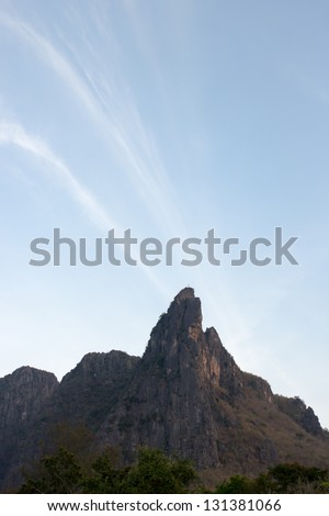 Mountain and blue Sky