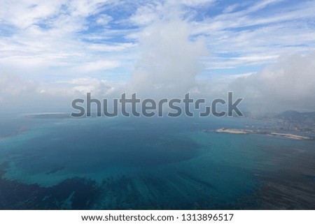 Aerial Photograph of Coral Reef around Ishigaki Island, Japan