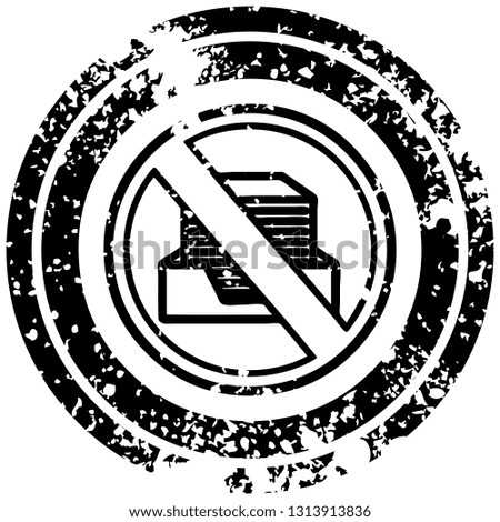 office paperless distressed icon symbol