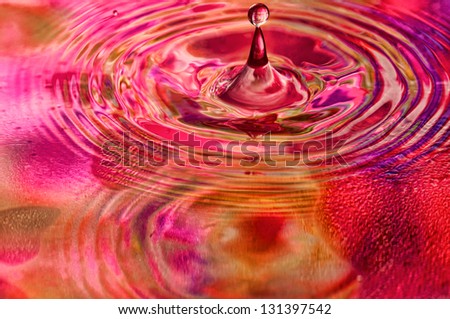 Colorful water drop