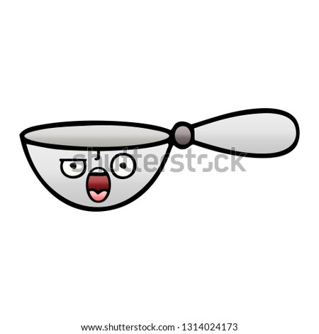 gradient shaded cartoon of a measuring spoon