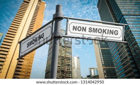 Street Sign to Non Smoking