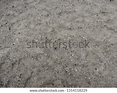 Texture of the former bottom of the Aral sea, now dried, containing sea stones and sea shells. Picture taken in former piscatorial sea port Mo'ynoq (Moynaq) or Muynak, Uzbekistan