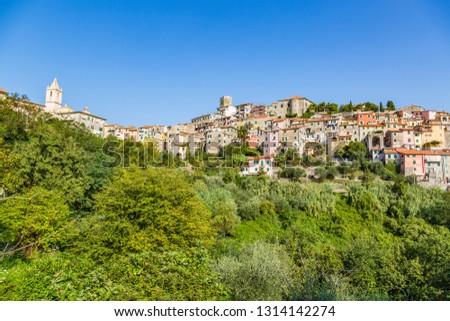 Panoramic wiev of Vezzano Ligure-Liguria-Italy