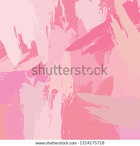 Abstract colorful pink paint brush and strokes,  scribble pattern background 