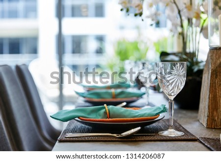  colourful dining decorations  Royalty-Free Stock Photo #1314206087