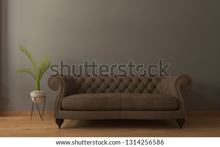 Realistic Mockup of living room Inerior