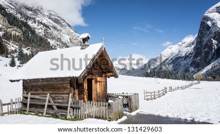 old farmhouse at the karwendel mountain - austria