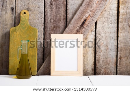 natural wooden blank frame 