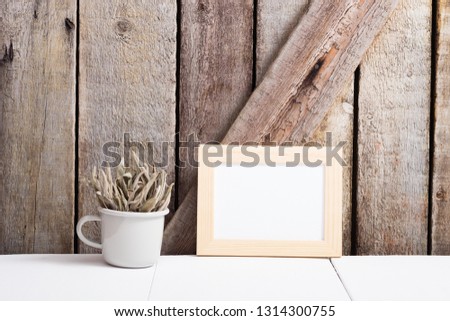 natural wooden blank frame 