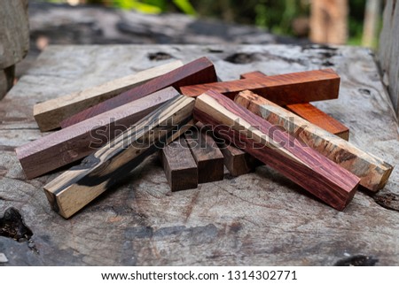 Set Exotic wood real for blanks pen and diy