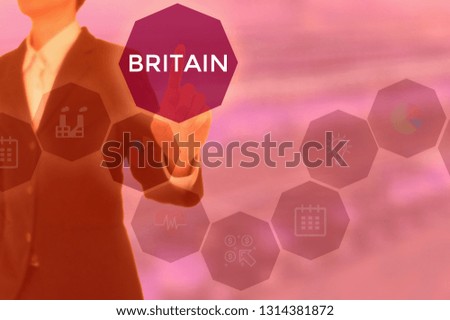 select BRITAIN - technology and business concept