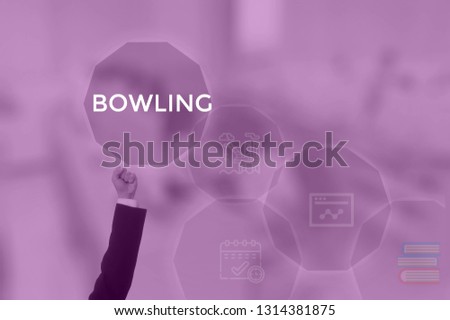 select BOWLING - technology and business concept