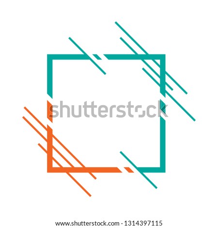 Abstract border frame design. Simple vector isolated on white background. Trendy abstract border frame for banner, logo, flyer, invitation and design template.Creative art concept,vector illustration 