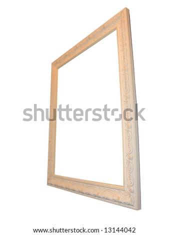 Isolated Blank Picture Frame Cutout Background Close-up (with copy space)