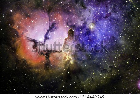 Awesome of deep space. Billions of galaxies in the universe. Elements of this image furnished by NASA