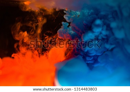 Colorful ink in water abstraction