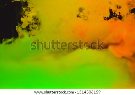 Colorful ink in water abstraction, Fancy Dream Cloud of ink in water soft focus, Motion Color drop in water,Ink swirling in water