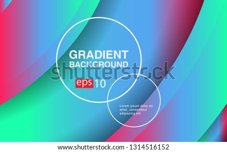 Colorful geometric background circle gradient composition