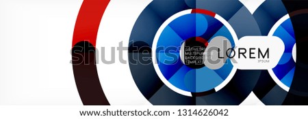 Line design circles abstract background, vector illustration