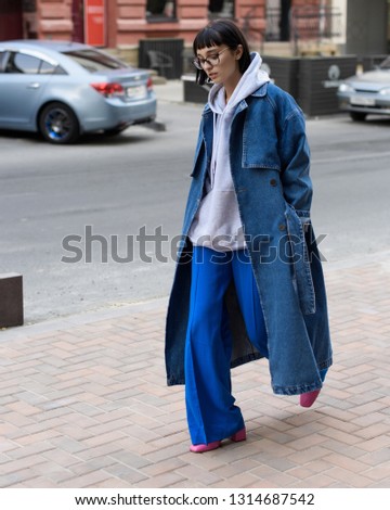 Fashion photo, Street style fashion. Professional model.