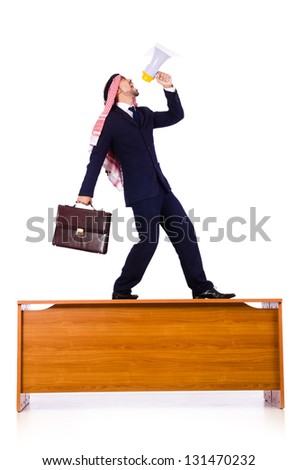Arab businessman isolated on white Royalty-Free Stock Photo #131470232