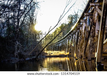 Abandoned Bridge over the River