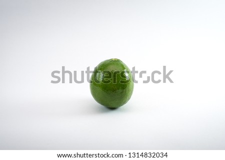 green lime isolated with white background