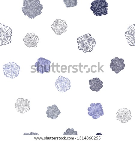 Dark Multicolor vector seamless doodle background with flowers. Colorful illustration in doodle style with flowers. Pattern for design of fabric, wallpapers.