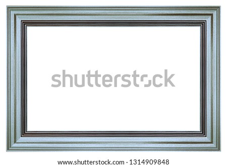 Vintage silver frame on a white background, isolated