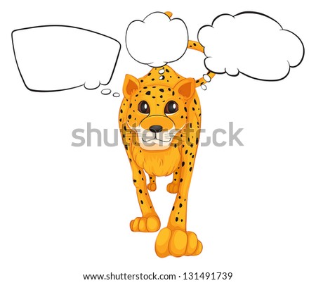 Illustration of a cheetah with empty callouts on a white background