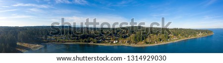 Bainbridge Island Washington Panoramic Aerial View