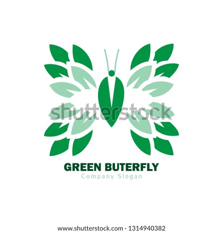 Green butterfly for animal shop